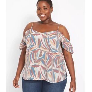 Lane Bryant Cold-Shoulder Cami‎ Top With Adjustable Straps Size 20 Plus NEW